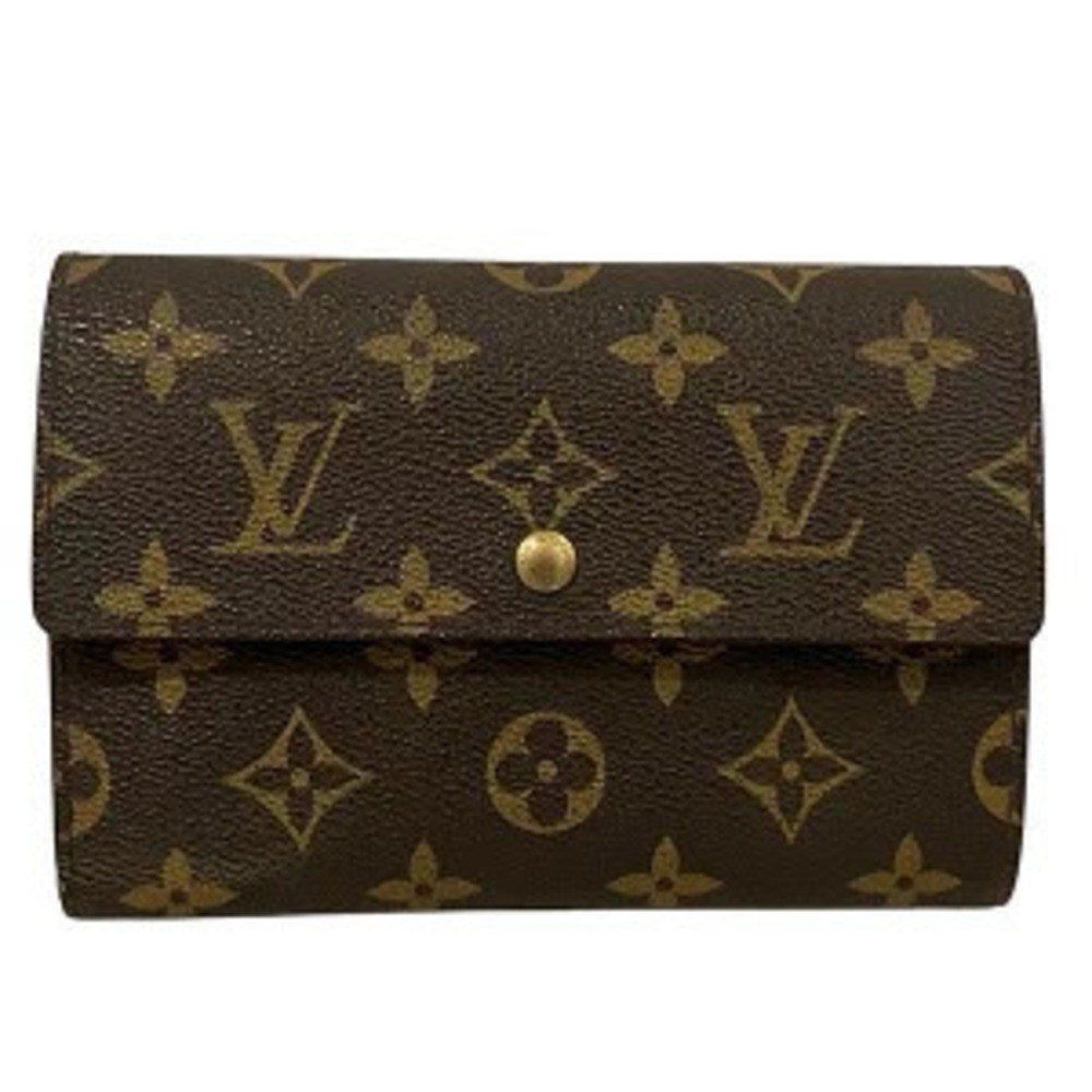 Louis Vuitton Monogram Portefeuille Tresor Etui Papier Tri fold Wallet